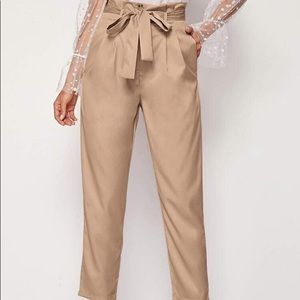 Highly Waist Cream Pants